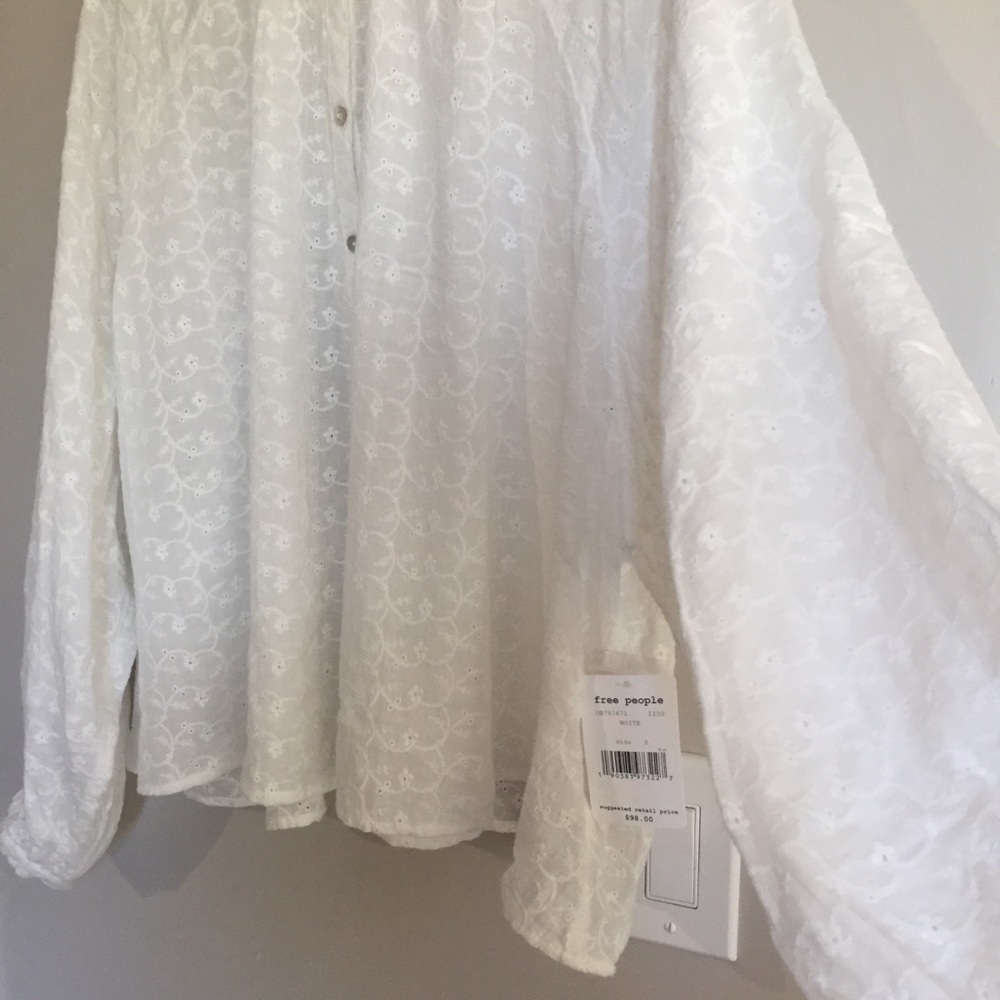 Free People Maddison eyelet Embroidered Top - Picture 7 of 10